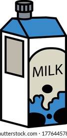 Milchkasten-Fastfood-Element-Vektorgrafik