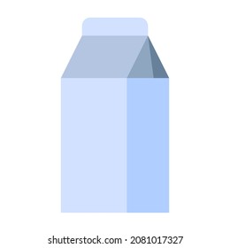ilustración de vector de clipart plana de la caja de leche
