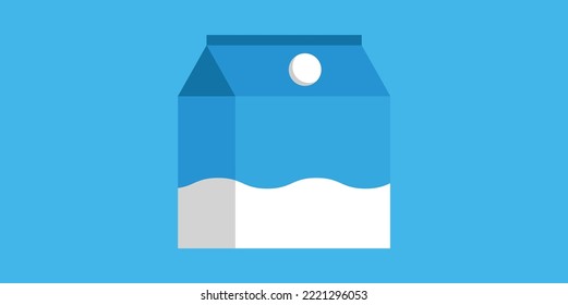 Milk Box Flat Design Vector Art Illustration Graphic Design.eps