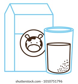 milk box with glass