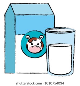 milk box with glass