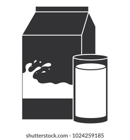 milk box with glass