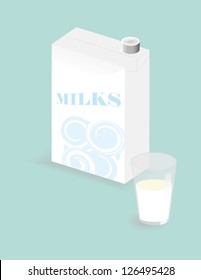 Milk Box and a glass of milk