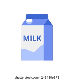 Milk box icon with flat style. Milk box vector illustration 