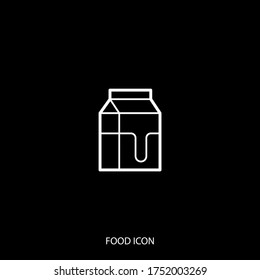Milk box icon icon isolated on background. Symbol, logo. Vector illustration