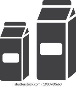 milk box icon. packaging icon