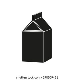 The milk box icon. Packing and container symbol. Flat Vector illustration
