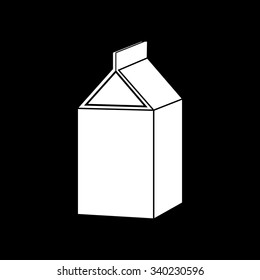 The milk box icon. Packing and container symbol. Flat Vector illustration