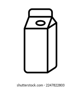 Milk box icon vector design template