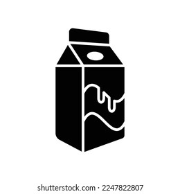 Milk box icon vector design template