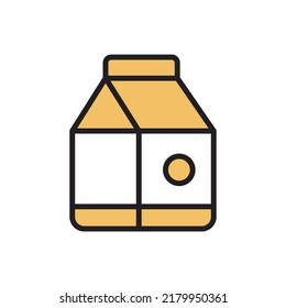 Milk Box Icon Vector Illustration