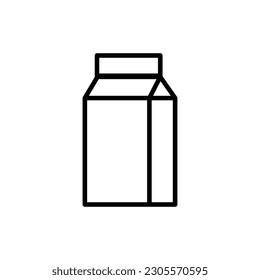 Milk box icon, vector illustration. milk box icon illustration isolated on white background.eps