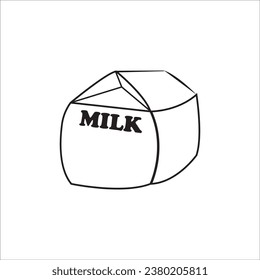 MILK BOX ICON VECTOR ILLUSTRATION SYMBOL DESIGN