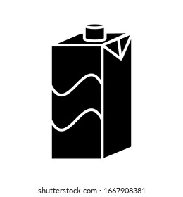 Signo vectorial de icono de caja de leche y símbolos de diseño moderno