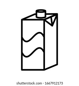 Milk box icon vector sign and symbols on trendy design
