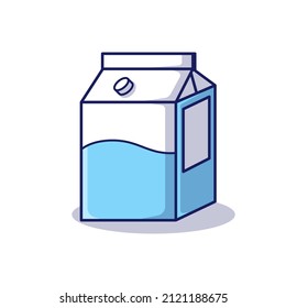 
Milk Box Illustration Vector on Isolated Background