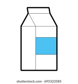 Milk box isolated