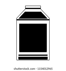 Milk box isolated in black and white