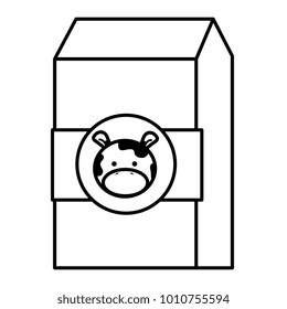 milk box isolated icon