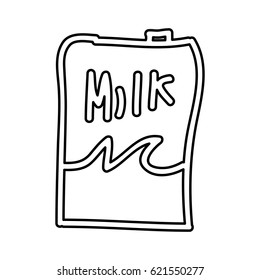 milk box isolated icon