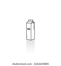 Milk box isolated vector graphics