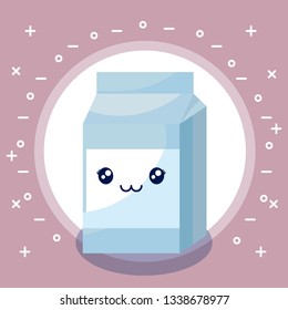 milk in box kawaii character