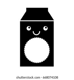 milk box kawaii character