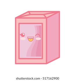 milk box kawaii style carton isolated icon