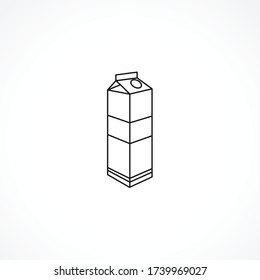 milk box line icon. milk box isolated line icon