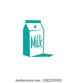 plantilla de logotipo de caja de leche diseño de icono vector ilustración abstracta