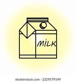 milk box logo vector illustration isolated on white background