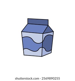 Milk box packaging template design
