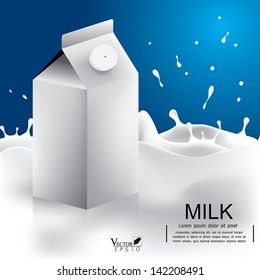 milk box packaging Vector. Eps 10