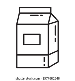 milk box packing isolated icon vector illustration design