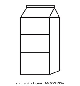 milk box product icon vector illustration