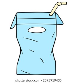 milk box trash illustration hand drawn isolated vector