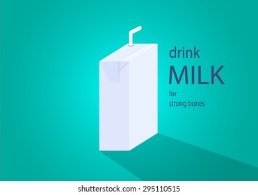 Milk box vector