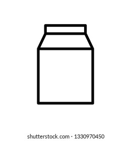 milk box vector icon