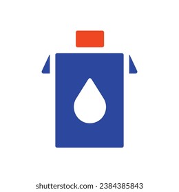 Icono vector de caja de leche. Signo de producto lácteo. Símbolo gráfico para cocinar diseño de sitio web y aplicaciones, logotipo, aplicación, interfaz de usuario