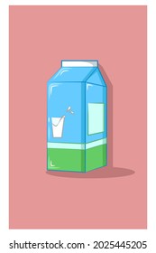 Milk Box Vector Illustration Hand Drawing 