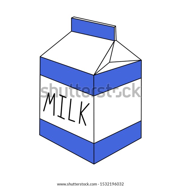 Milk Box Vector Illustration Isolated On Stock Vector (Royalty Free ...