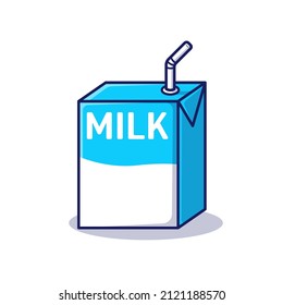 Milk Box Vector Illustration On Isolated Stock Vector (Royalty Free ...