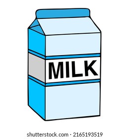 milk box vector illustration,isolated on white background,top view