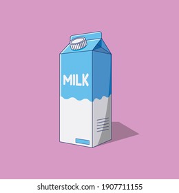 milk box vector isolated. illustration milk box. - Shutterstock ID 1907711155