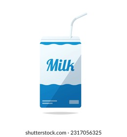 Milk box vector isolated on white background