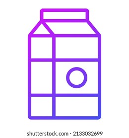 milk box vector Line Icon. Simple Creative vector Line Icon