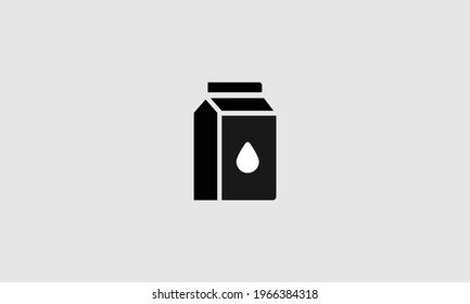 Milk box vector logo design