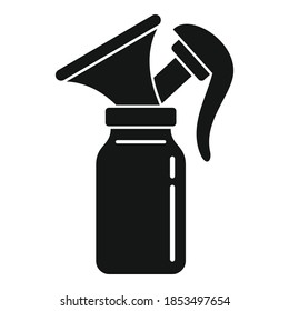 Milk breast pump icon. Simple illustration of milk breast pump vector icon for web design isolated on white background