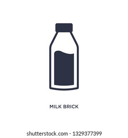 milk brick icon. Simple element illustration from bistro and restaurant concept. milk brick editable symbol design on white background. Can be use for web and mobile.