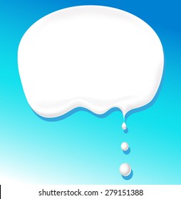 milk bubble for text - vector illustration